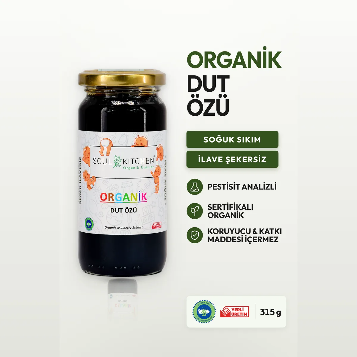 Soul Kitchen Organik Dut Özü 315 GR