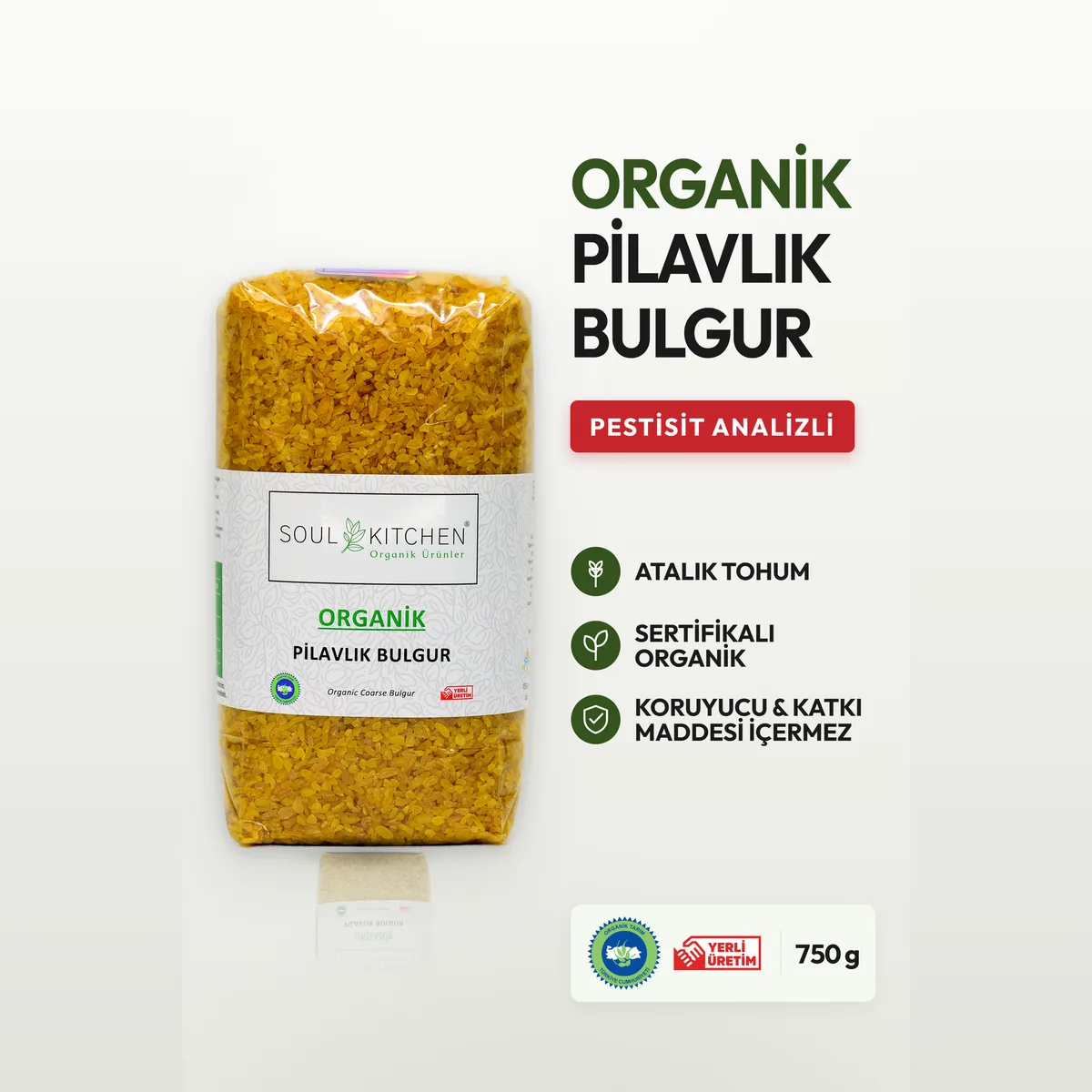Soul Kitchen Organik Bulgur Pilavlık 750 GR