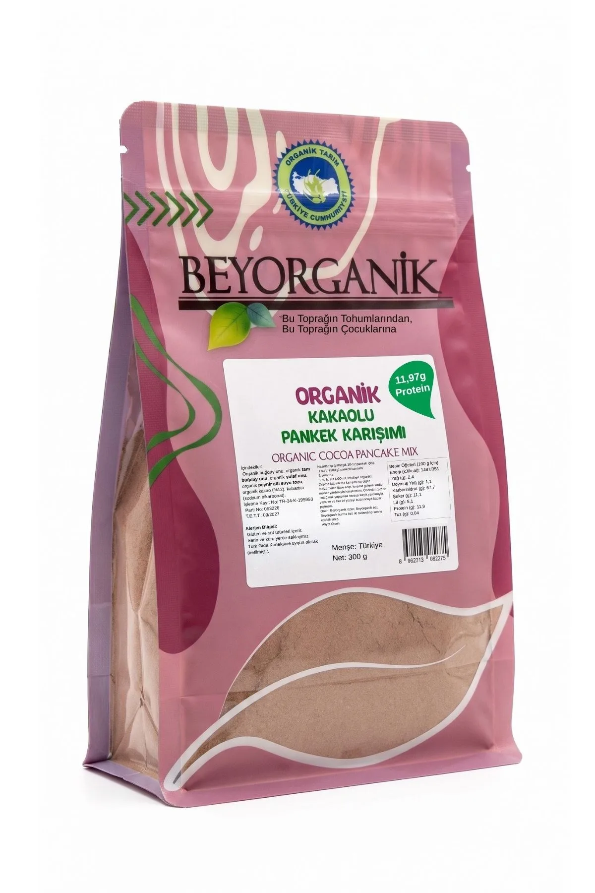 Beyorganik Organik Kakaolu Pankek Karışımı 300 g