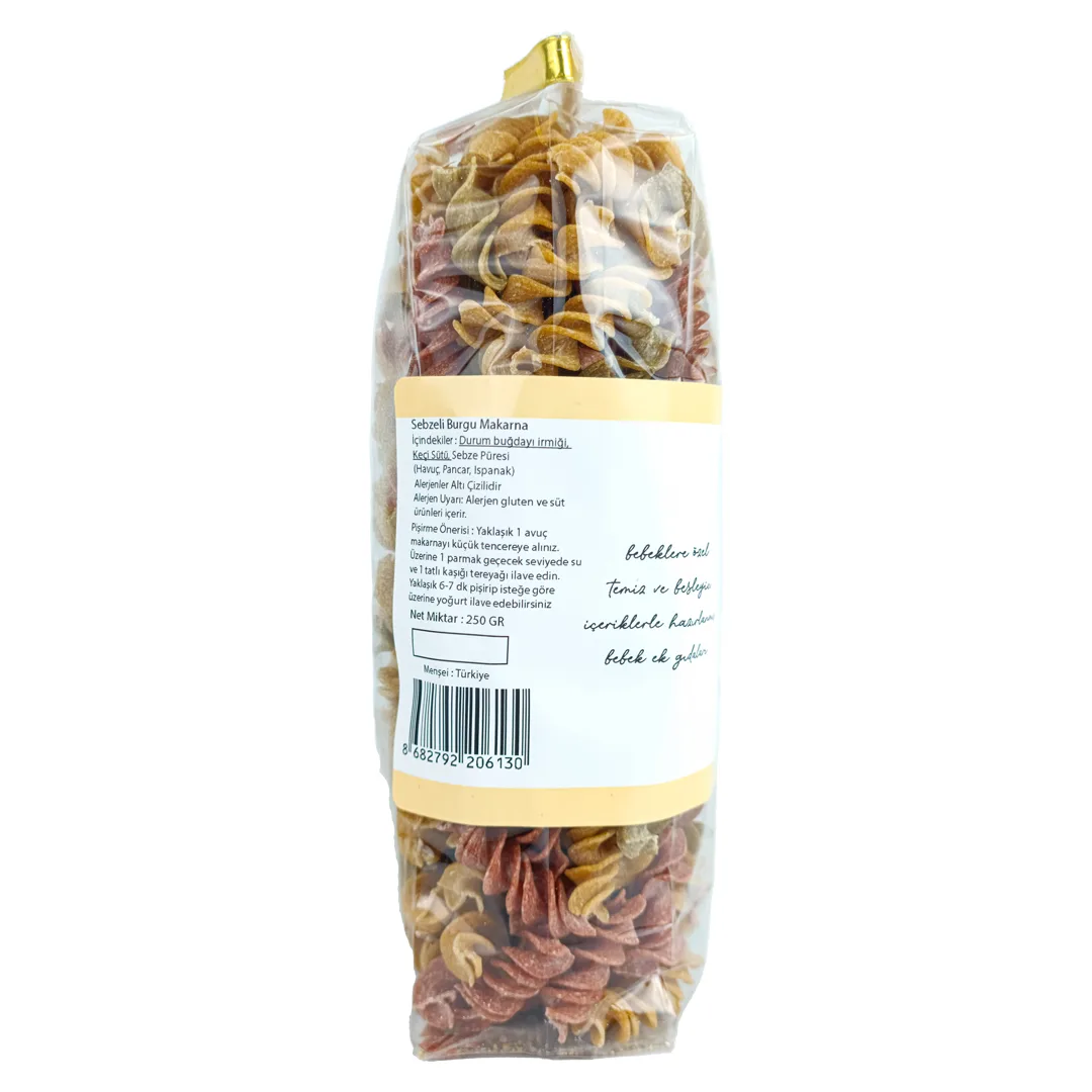 OG Natural Keçi Sütlü Sebzeli Burgu Makarna 250 Gr 8