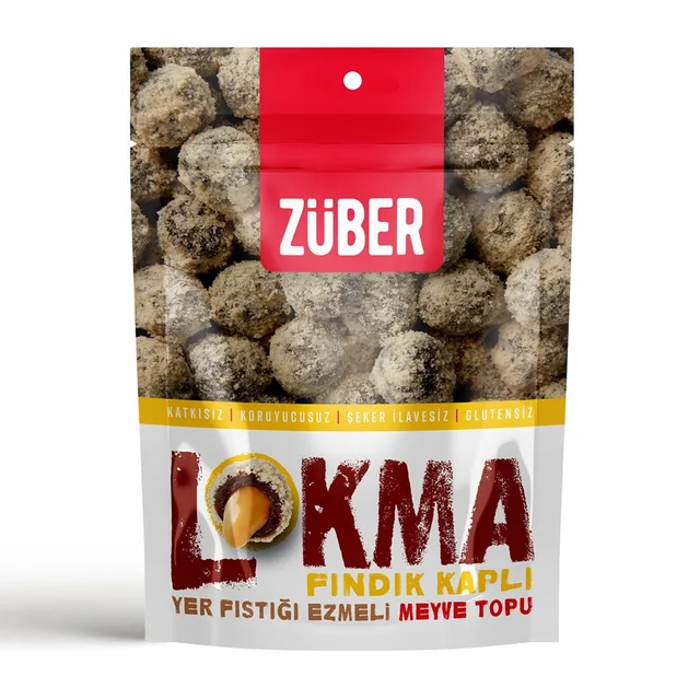 Züber Lokma Fındık Kaplı Meyve Topu 96 GR