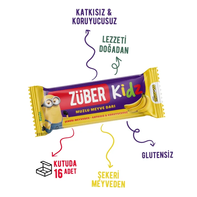 Züber Kidz Muzlu Meyve Bar 25 g
