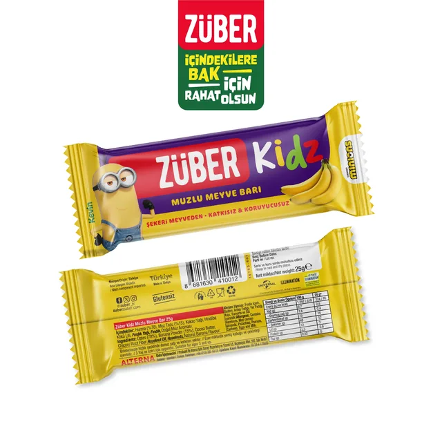 Züber Kidz Muzlu Meyve Bar 25 g