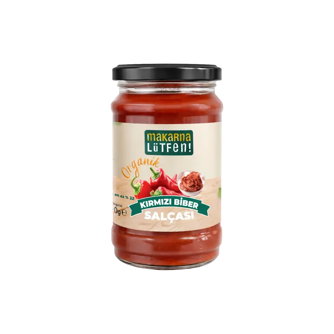 Makarna Lütfen Organik Kırmızı Biber Salçası 300 g