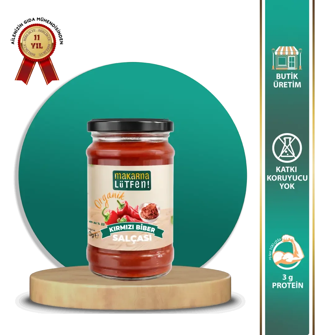 Makarna Lütfen Organik Kırmızı Biber Salçası 300 g