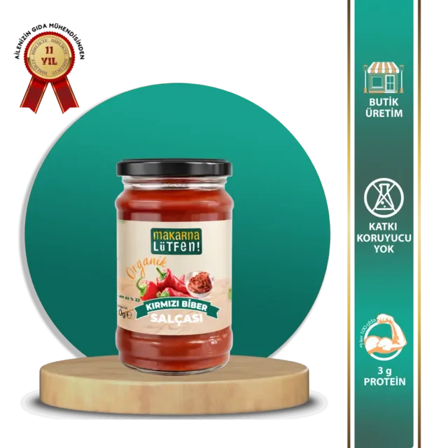 Makarna Lütfen Organik Kırmızı Biber Salçası 300 g