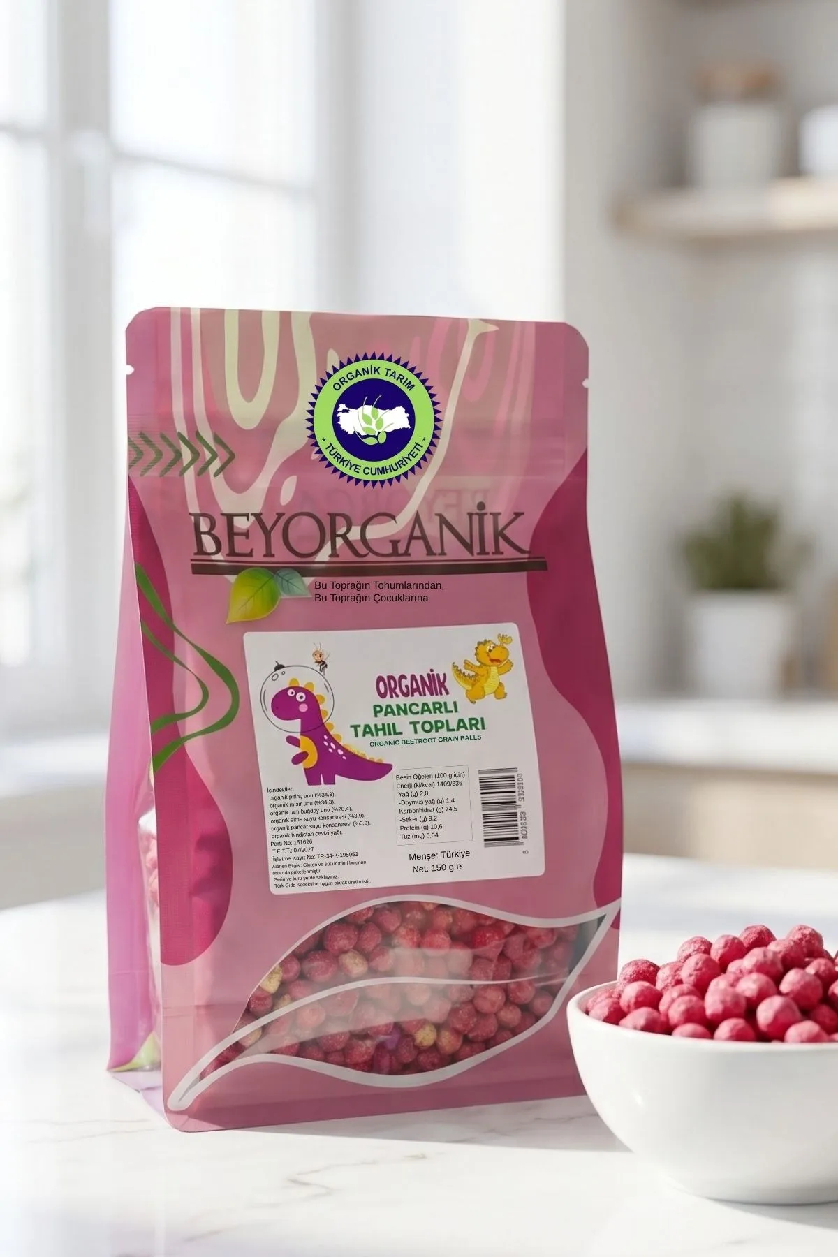 Beyorganik pancarlı tahıl topları