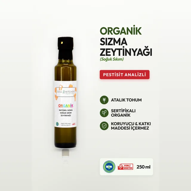 Soul Kitchen Organik Natürel Sızma Soğuk Sıkım Zeytinyağı