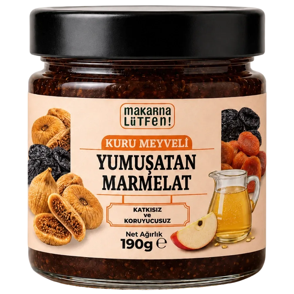Makarna Lütfen Yumuşatan Marmelat (Kuru İncir-Kayısı-Erik) 190 g