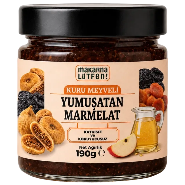 Makarna Lütfen Yumuşatan Marmelat (Kuru İncir-Kayısı-Erik) 190 g