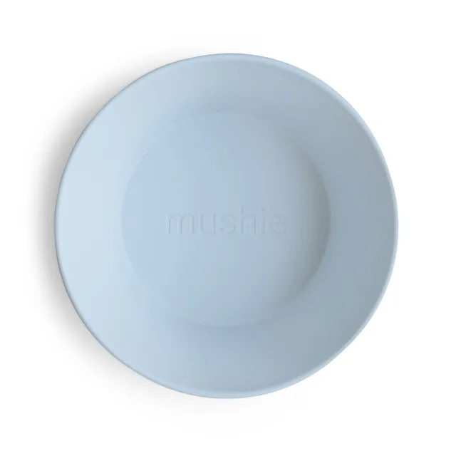Mushie İkili Yuvarlak Yemek Kasesi - Powder Blue