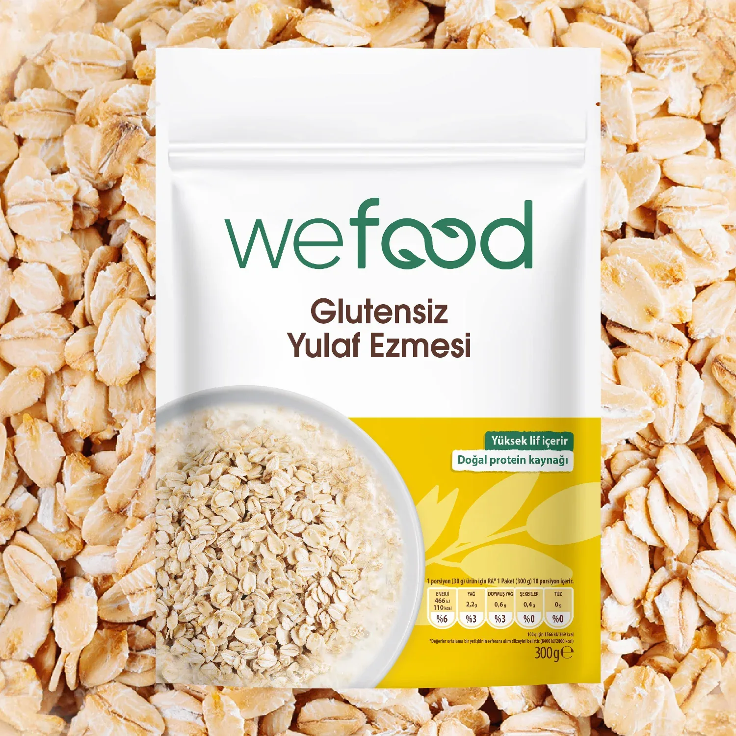 Wefood Glutensiz Yulaf Ezmesi 300 g