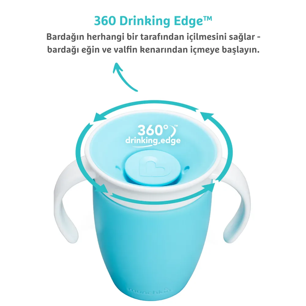 Munchkin Mucize 360 alıştırma bardağı 207 ml mavi