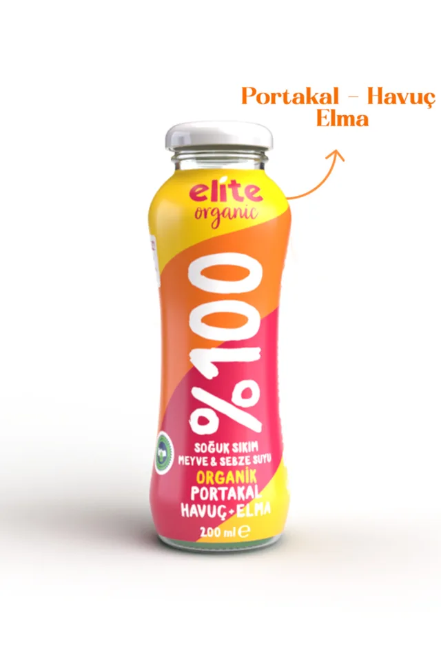 ELITE Organik Elma-Portakal-Havuç Suyu 200 ML